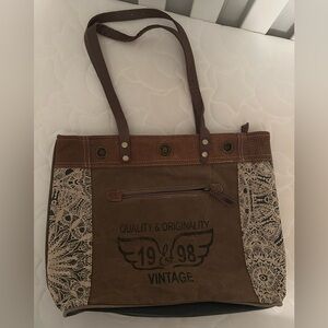 Vintage Brown Tote Bag